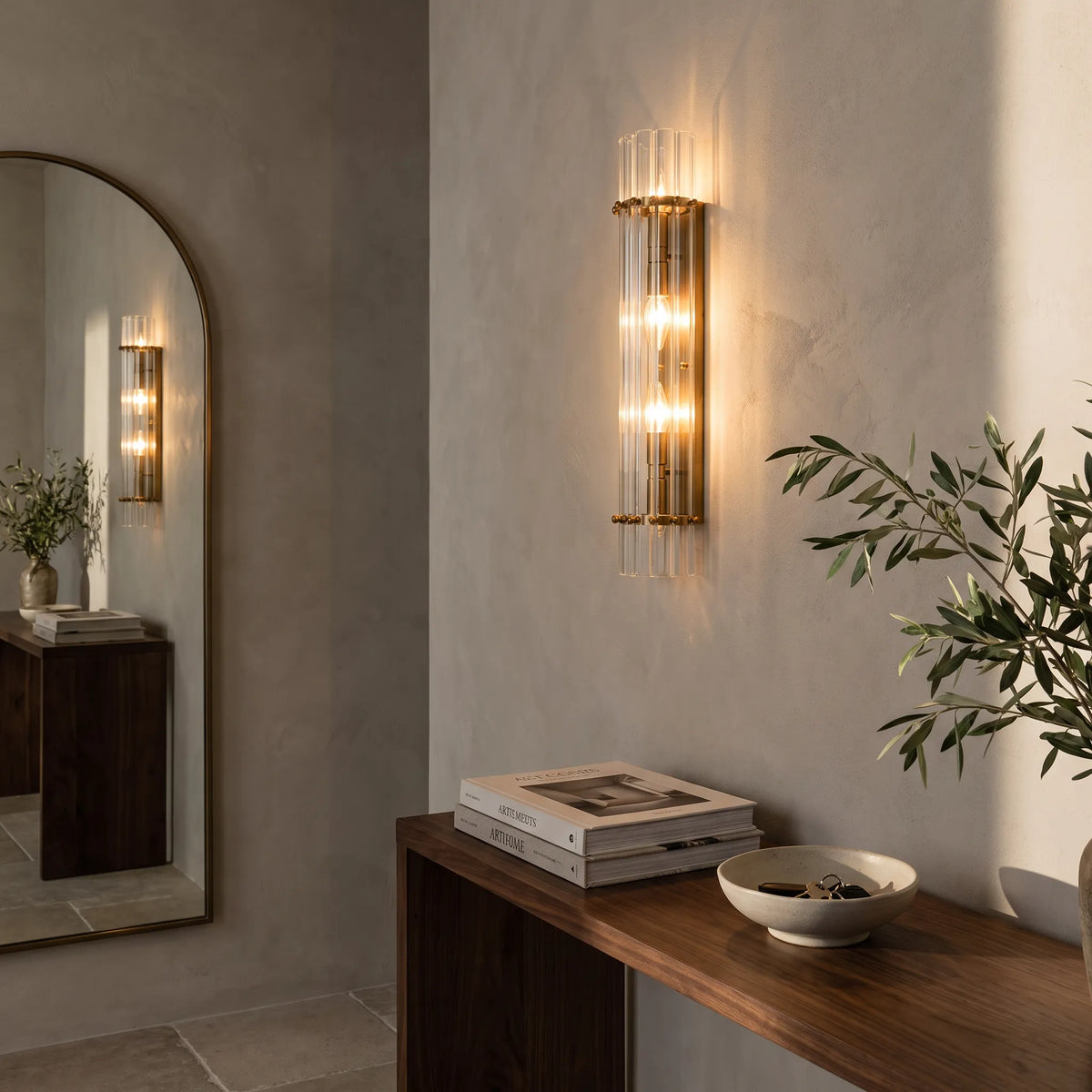 Crystal Prism Up Down Wall Light