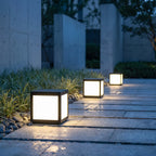 Cube Stainless Steel Pillar Light