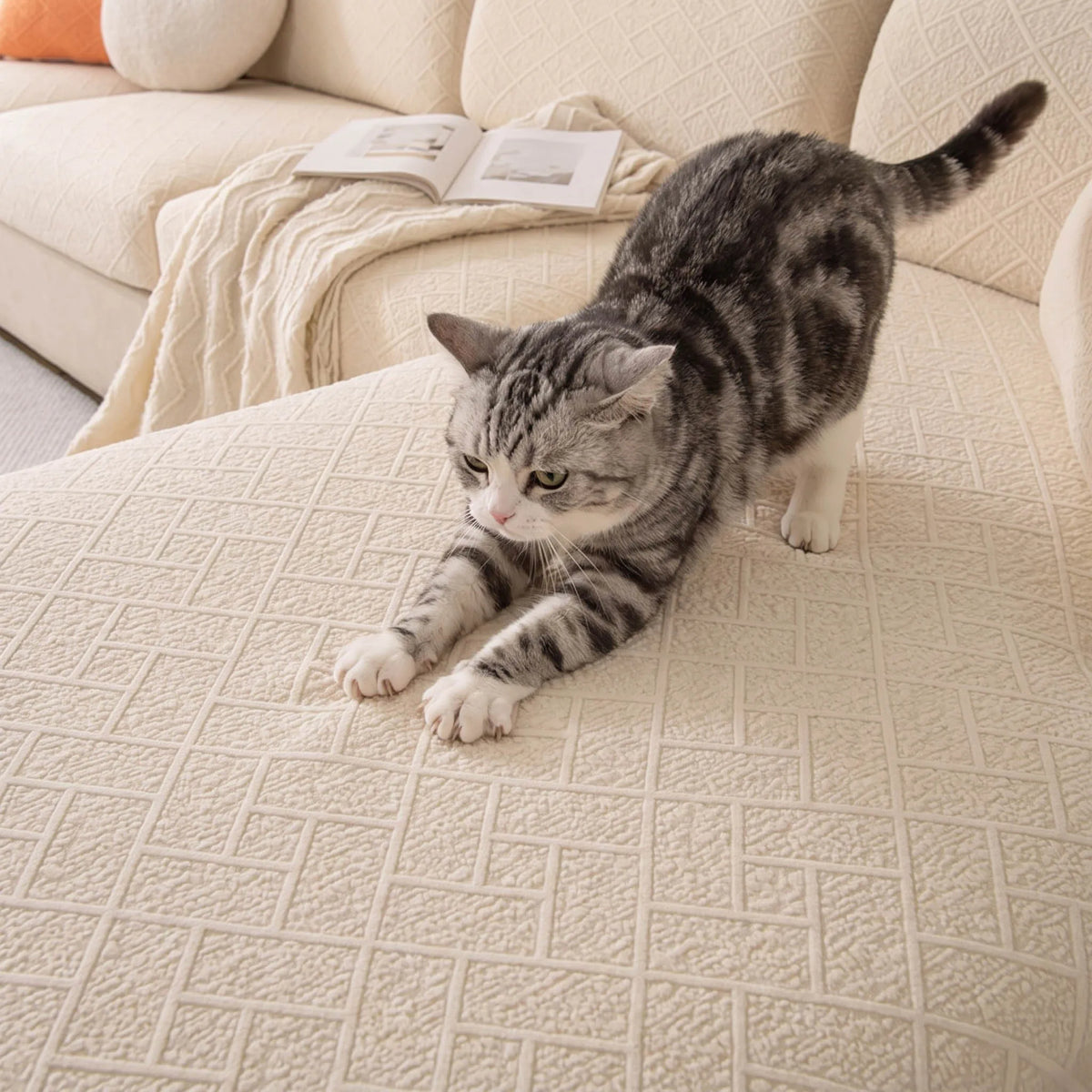 Diamond Knit Modular Sofa Cover
