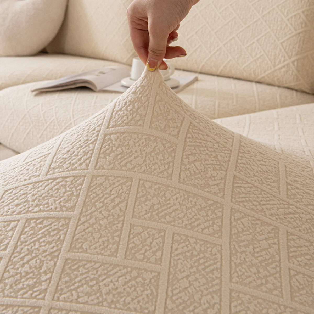 Diamond Knit Modular Sofa Cover