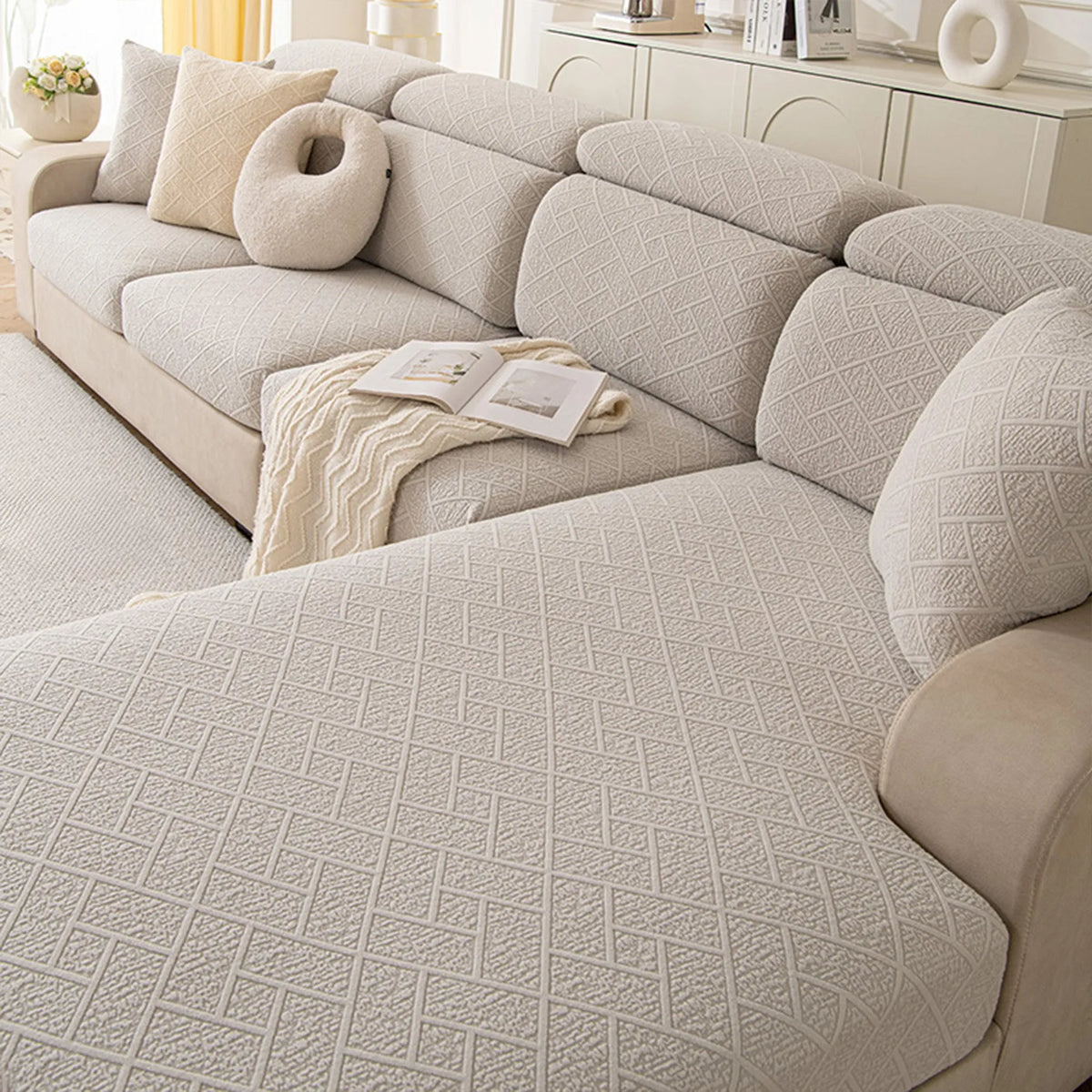 Diamond Knit Modular Sofa Cover