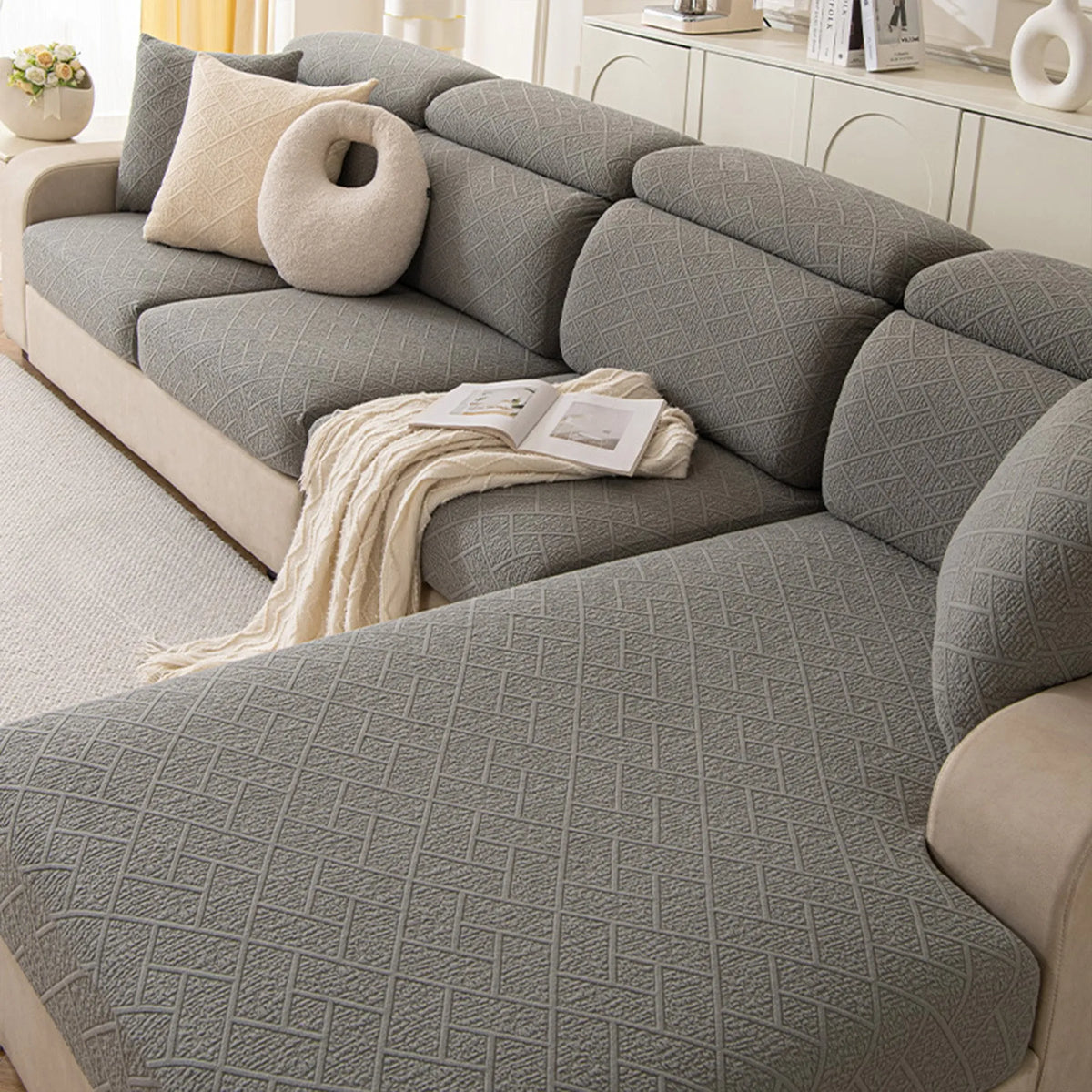 Diamond Knit Modular Sofa Cover