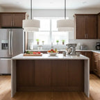 Double Fabric Drum Pendant Light