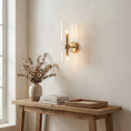 Double Glass Shade Wall Lamp