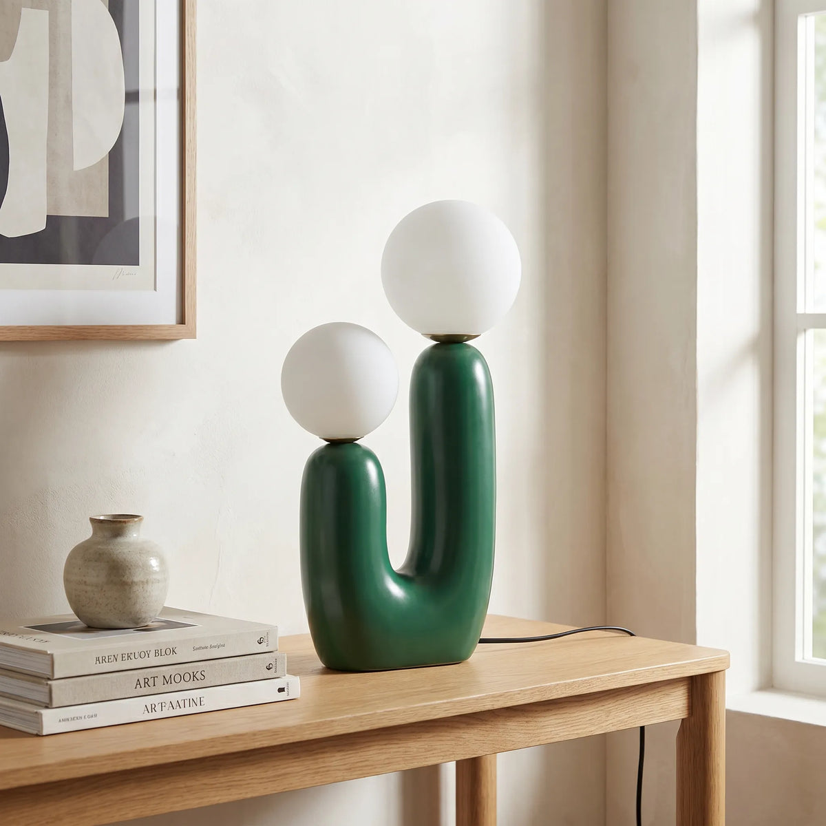 Double Globe Glass Table Lamp