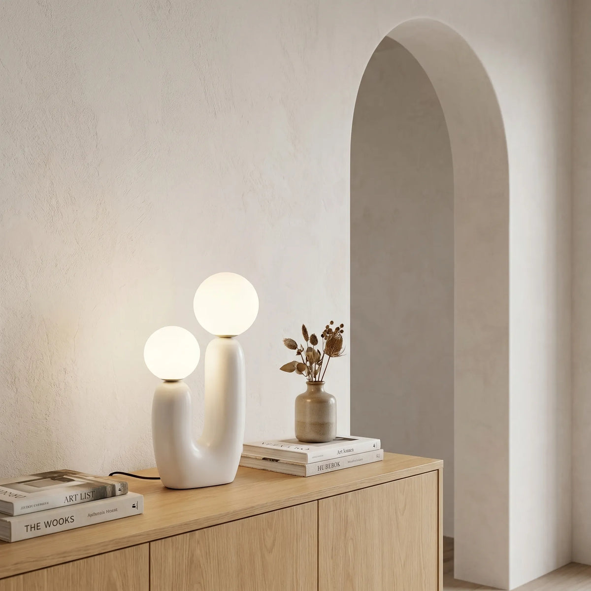 Double Globe Glass Table Lamp