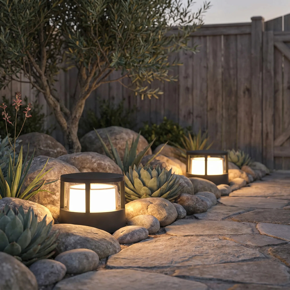 Double Layer Acrylic Post Light