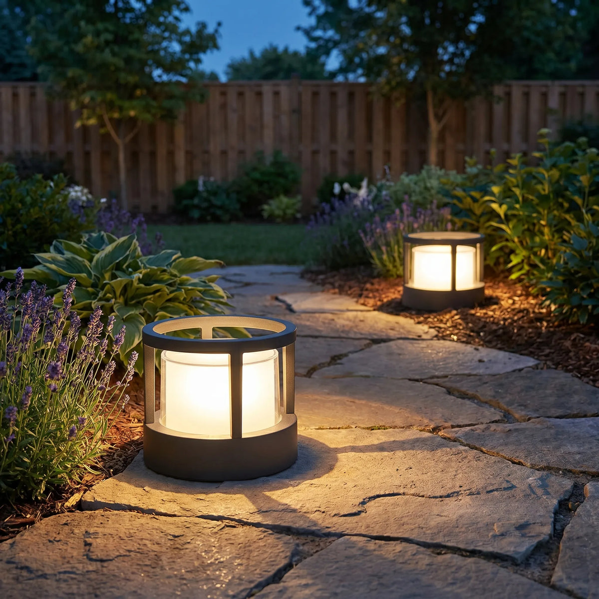 Double Layer Acrylic Post Light
