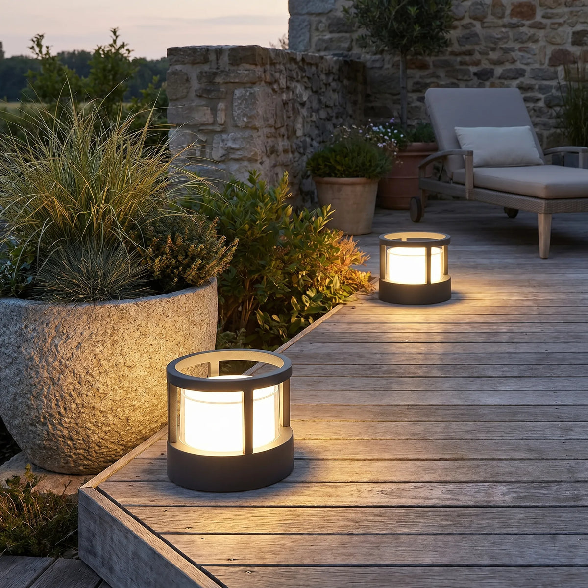 Double Layer Acrylic Post Light