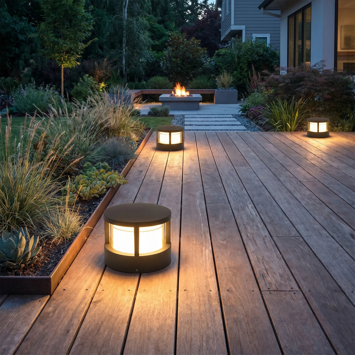 Double Layer Acrylic Post Light