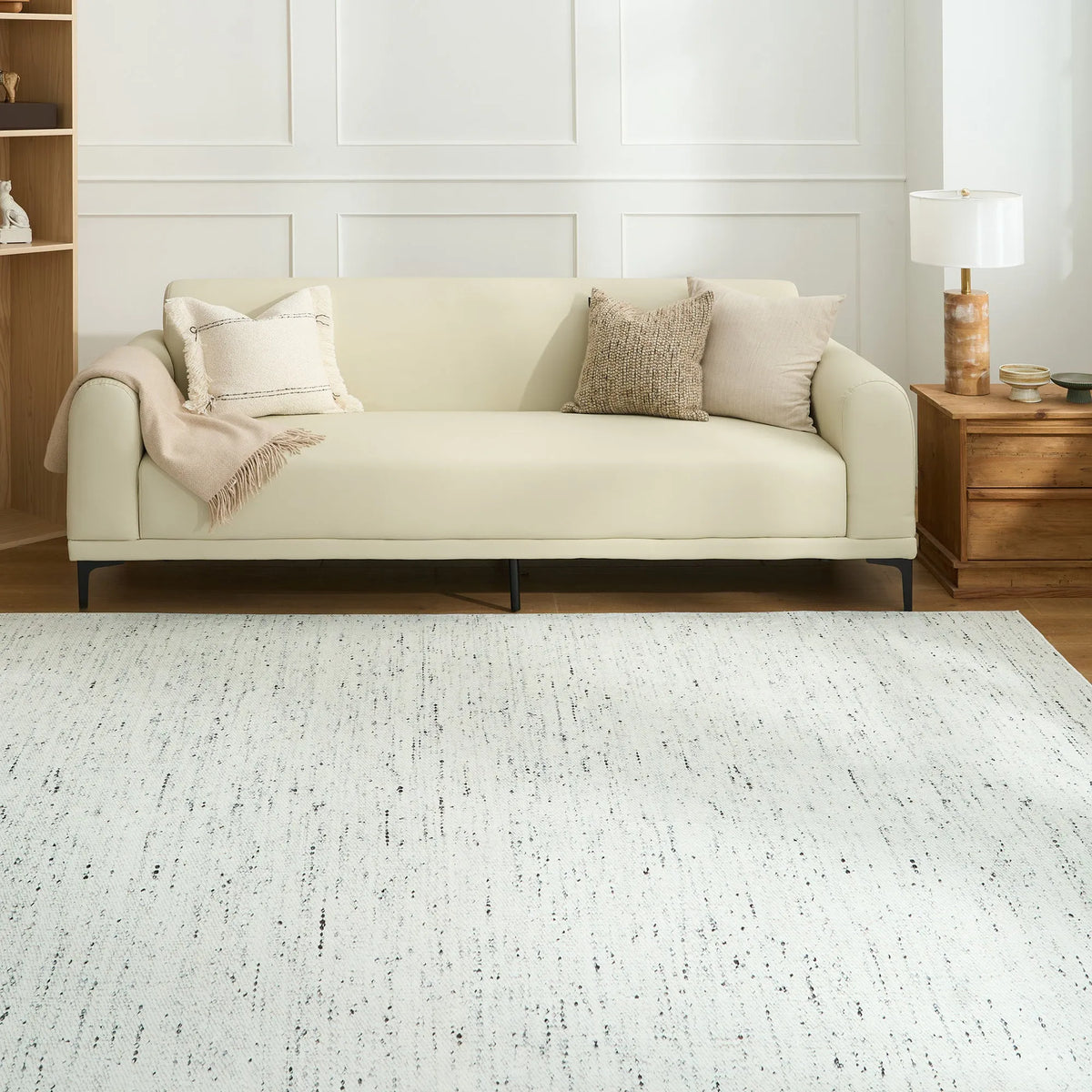 Earth Tone Textured Washable Rug