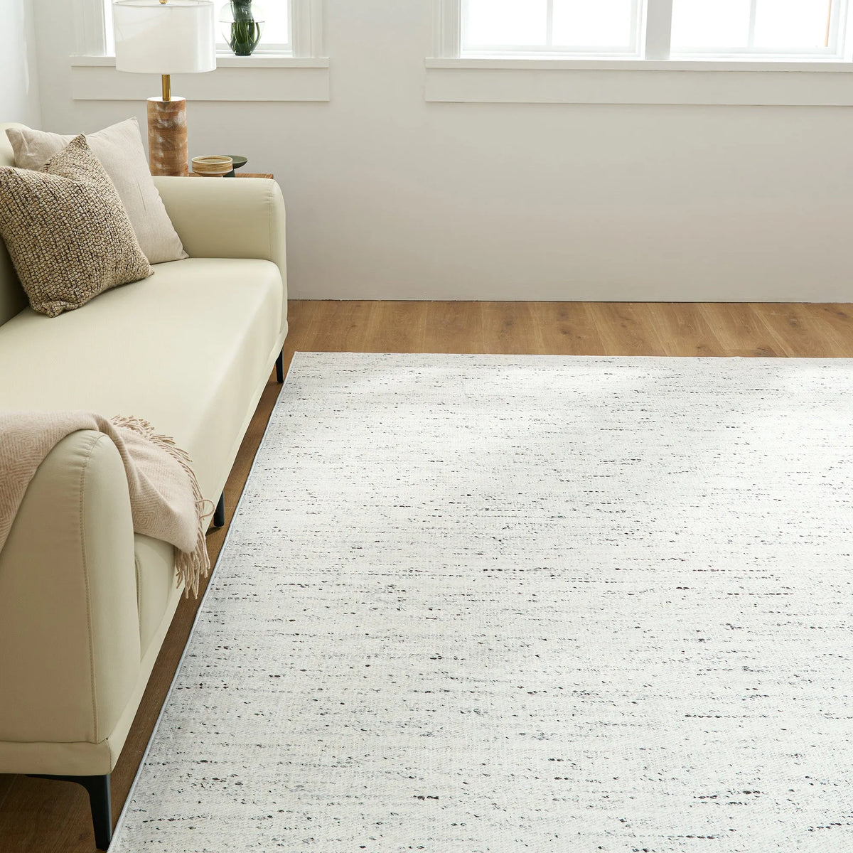 Earth Tone Textured Washable Rug