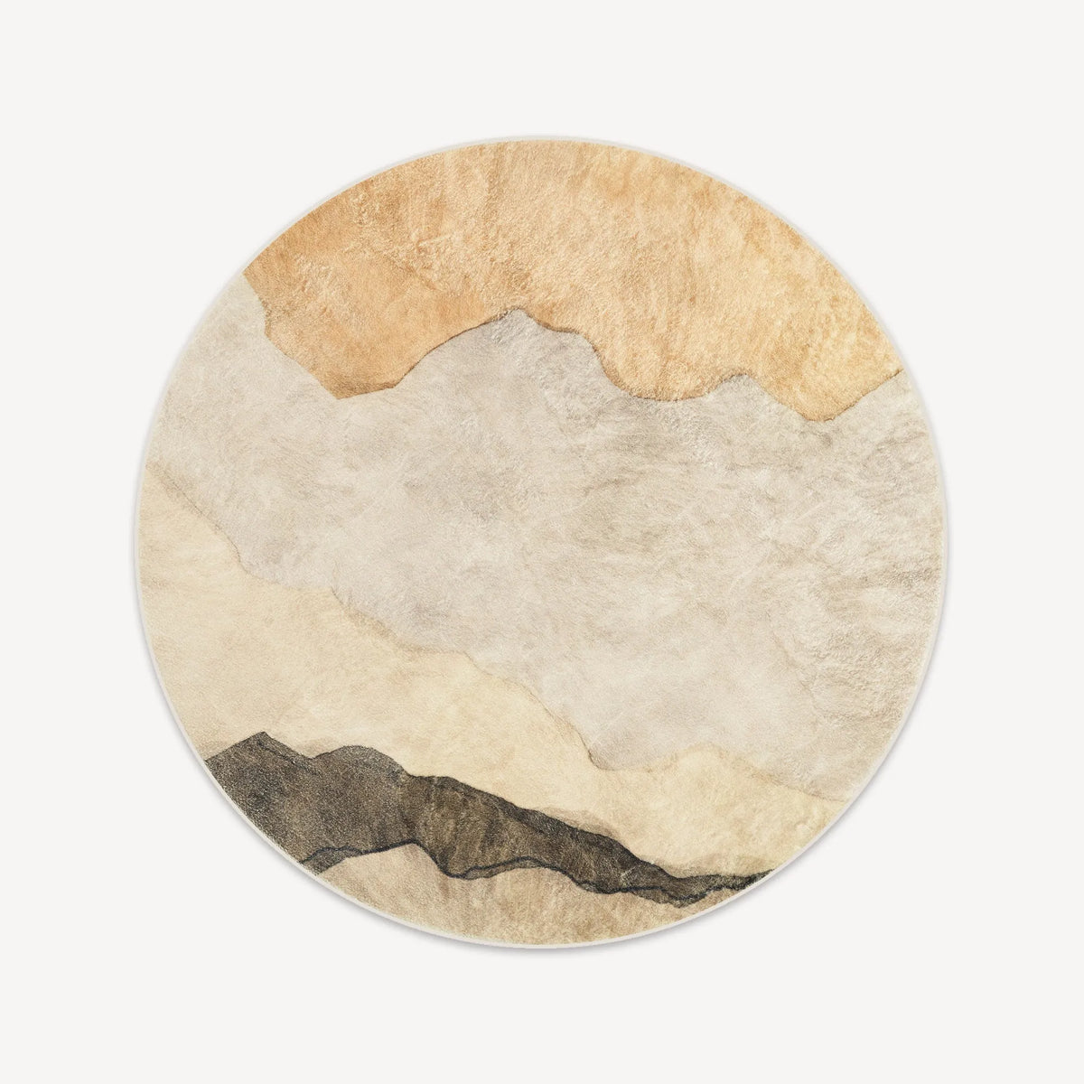 Earthy Abstract Round Rug
