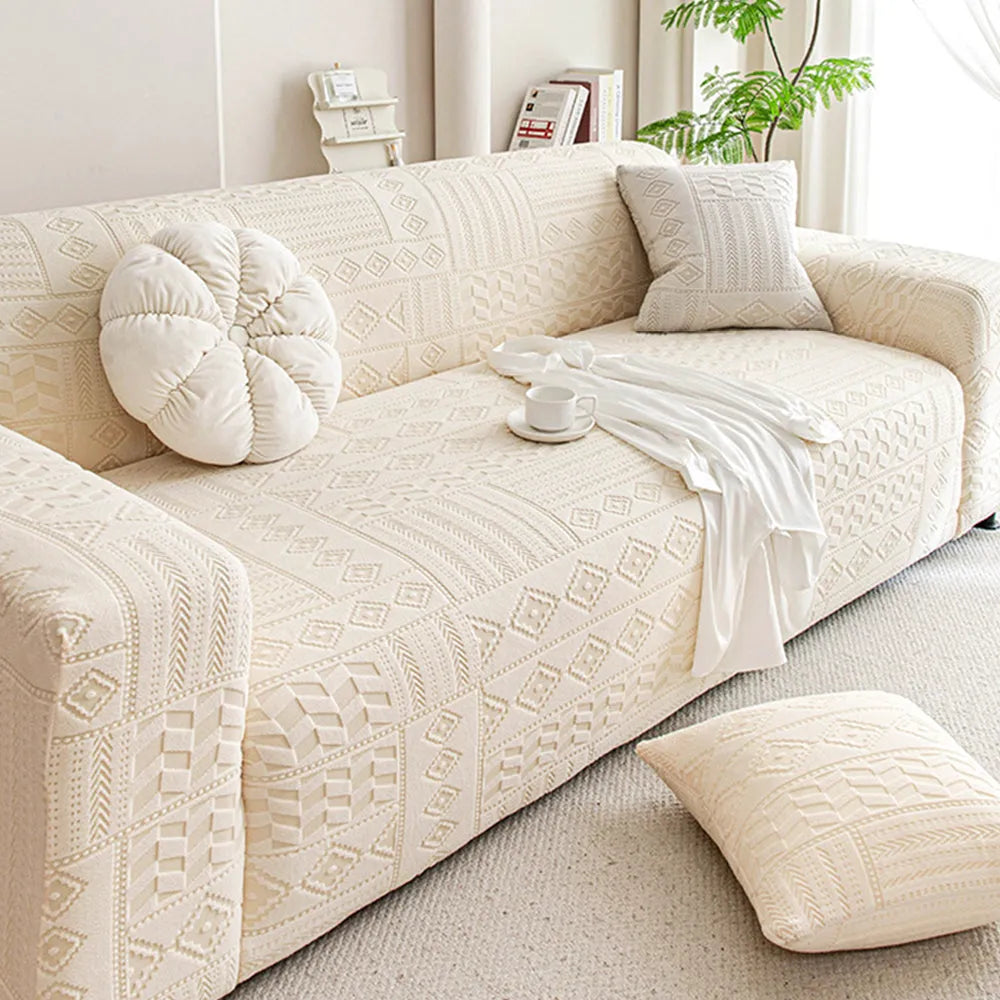 Embossed Boho Stretch Sofa Slipcover