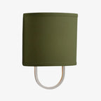 Fabric Drum Brass Frame Wall Light