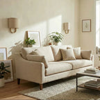 Fabric Drum Brass Frame Wall Light