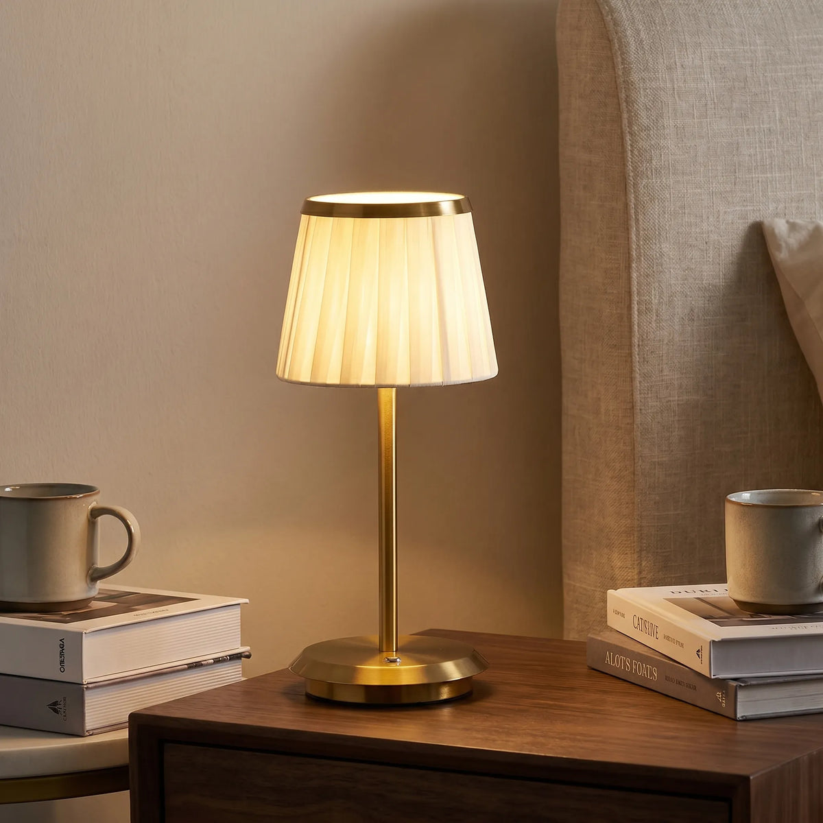 Fabric Shade Cordless Table Lamp