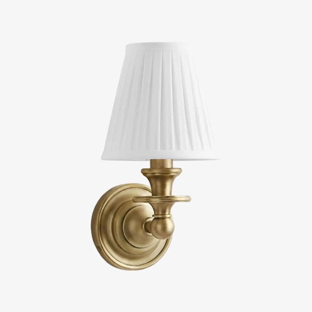 Farmhouse Fabric Drum Wall Light