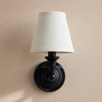 Farmhouse Fabric Drum Wall Light