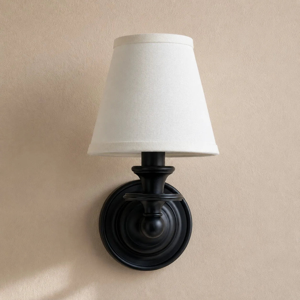 Farmhouse Fabric Drum Wall Light