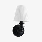Farmhouse Fabric Drum Wall Light