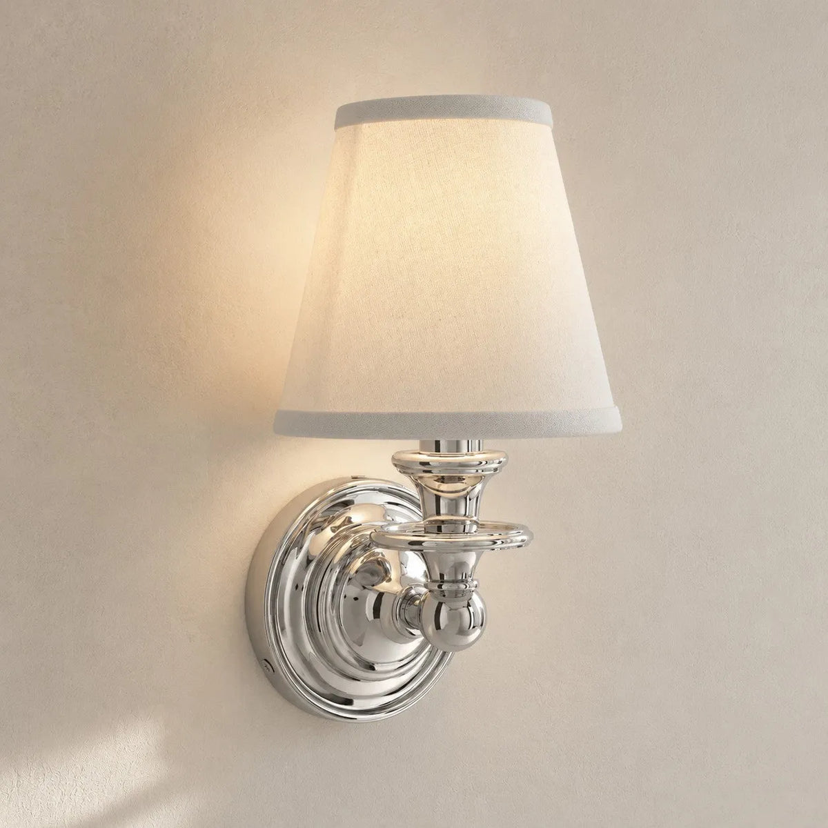 Farmhouse Fabric Drum Wall Light