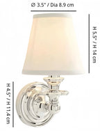 Farmhouse Fabric Drum Wall Light