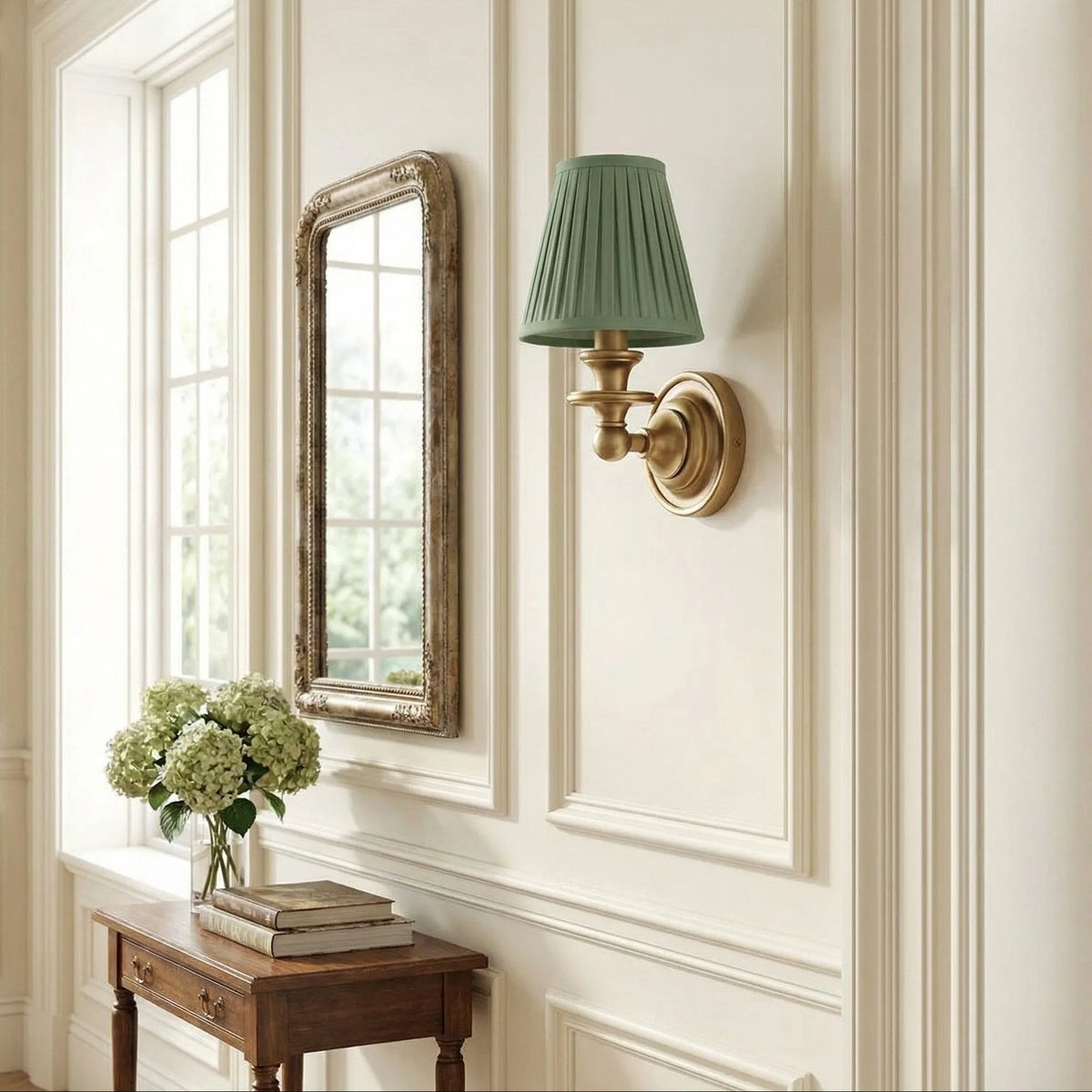 Farmhouse Fabric Drum Wall Light