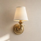 Farmhouse Fabric Drum Wall Light