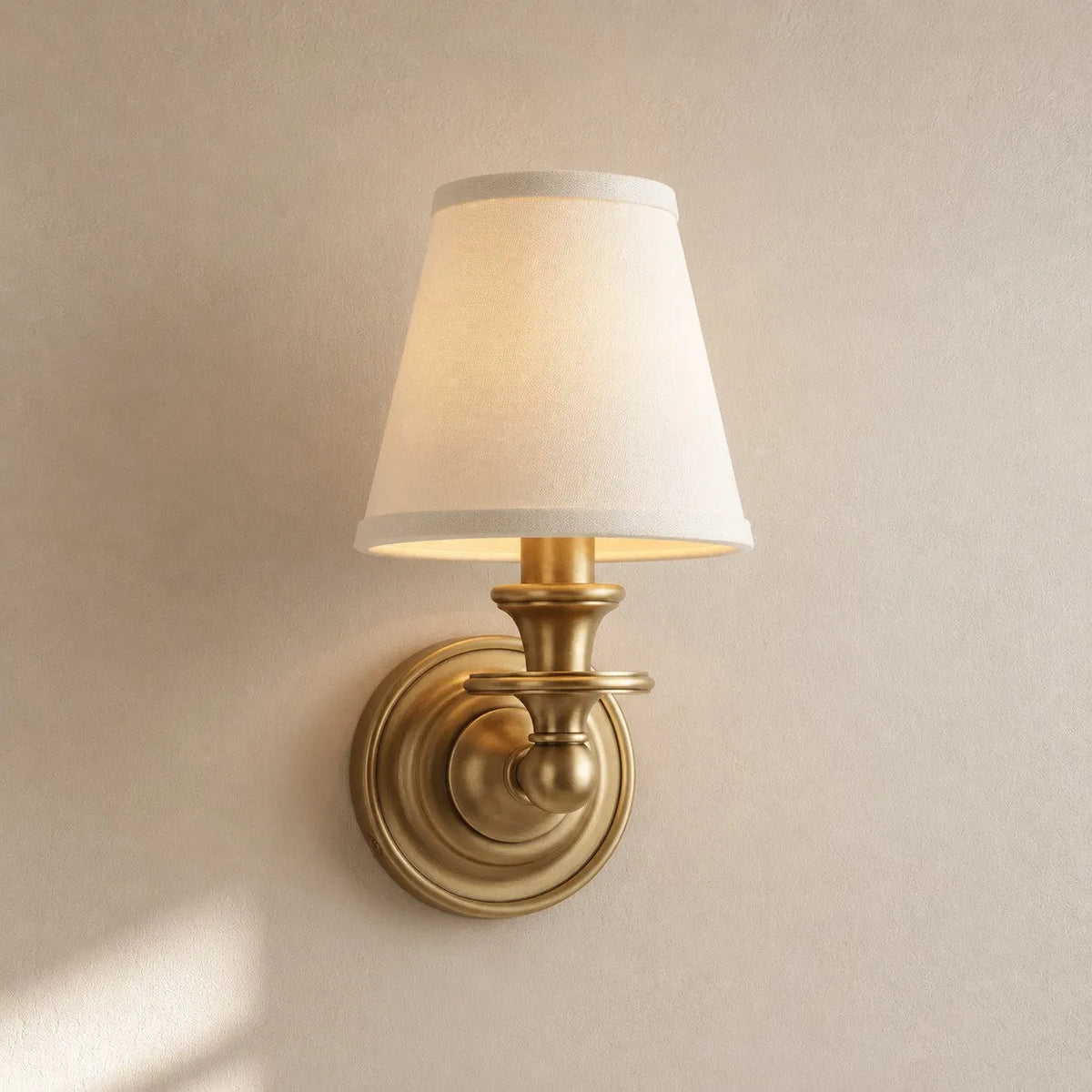 Farmhouse Fabric Drum Wall Light