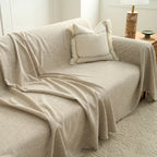 Faux Linen Latte Sofa Cover