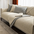 Faux Linen Non-Slip Seat Cover