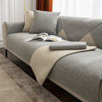 Faux Linen Non-Slip Seat Cover