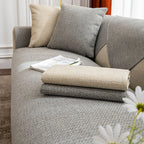 Faux Linen Non-Slip Seat Cover