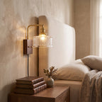 Fish Scale Glass Plug-In Wall Light
