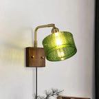 Fish Scale Glass Plug-In Wall Light