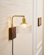 Fish Scale Glass Plug-In Wall Light