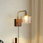 Fish Scale Glass Plug-In Wall Light