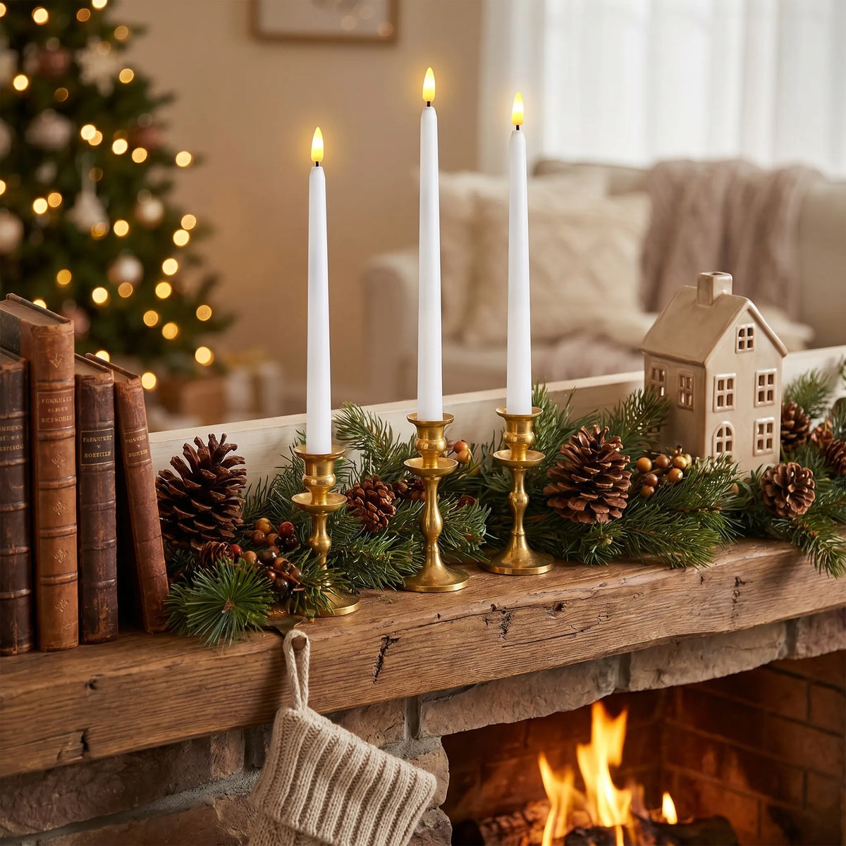 Flameless Chandelier Candles, Set of 4