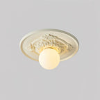 Floral Relief Globe Ceiling Light
