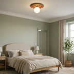 Floral Relief Globe Ceiling Light