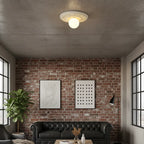 Floral Relief Globe Ceiling Light