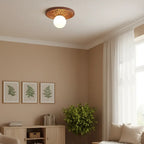 Floral Relief Globe Ceiling Light