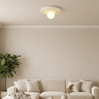 Floral Relief Globe Ceiling Light