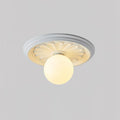 Floral Relief Globe Ceiling Light