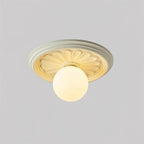 Floral Relief Globe Ceiling Light