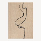 Flow Line Minimalist Area Rug