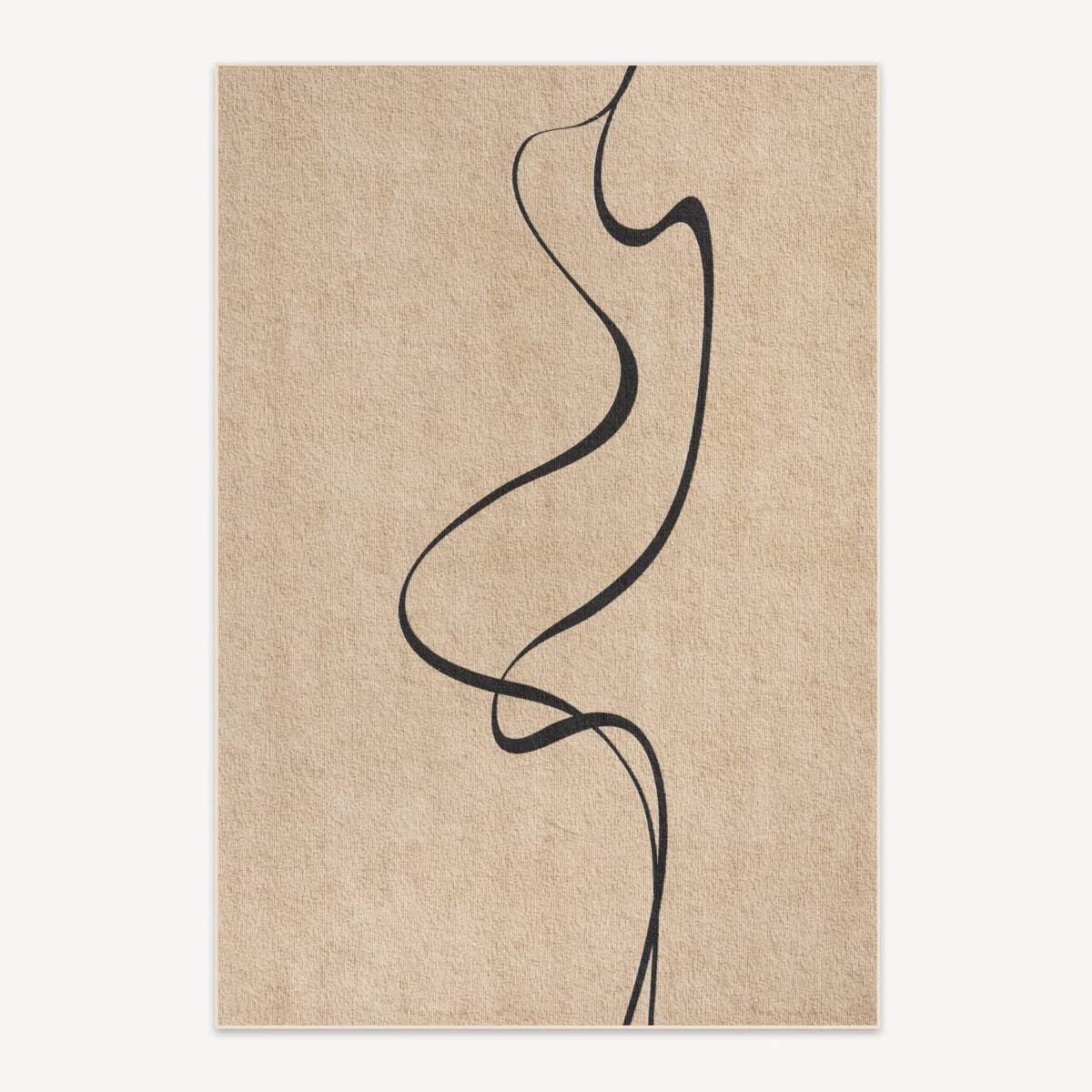 Flow Line Minimalist Area Rug