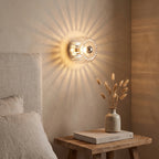 Fluted Glass Sunburst Wall Light