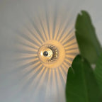 Fluted Glass Sunburst Wall Light